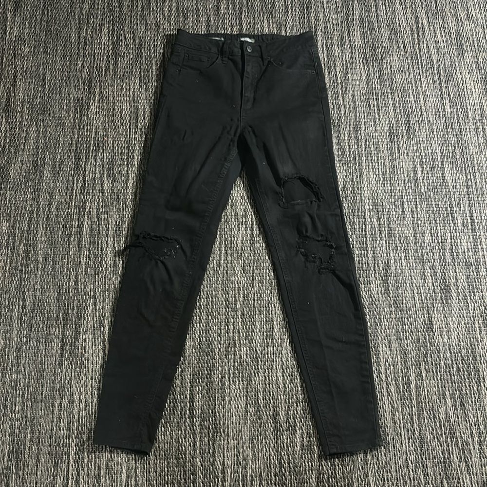 Wild fable high-rise skinny distressed black jeans